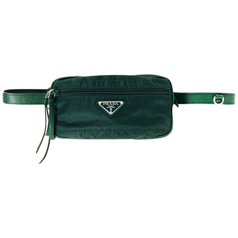 prada fanny pack green|prada nylon fanny bag.